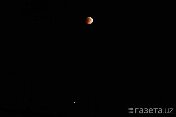Фото: полное лунное затмение и великое противостояние Марса.